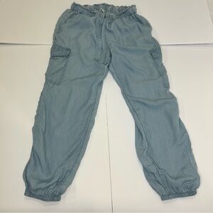 Aerie Chambrey  Pull On Cotton Blend Cargo Pants women’s size small P